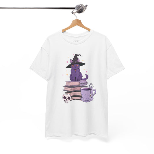 Cat Witch Women's Heavy Cotton T-Shirt