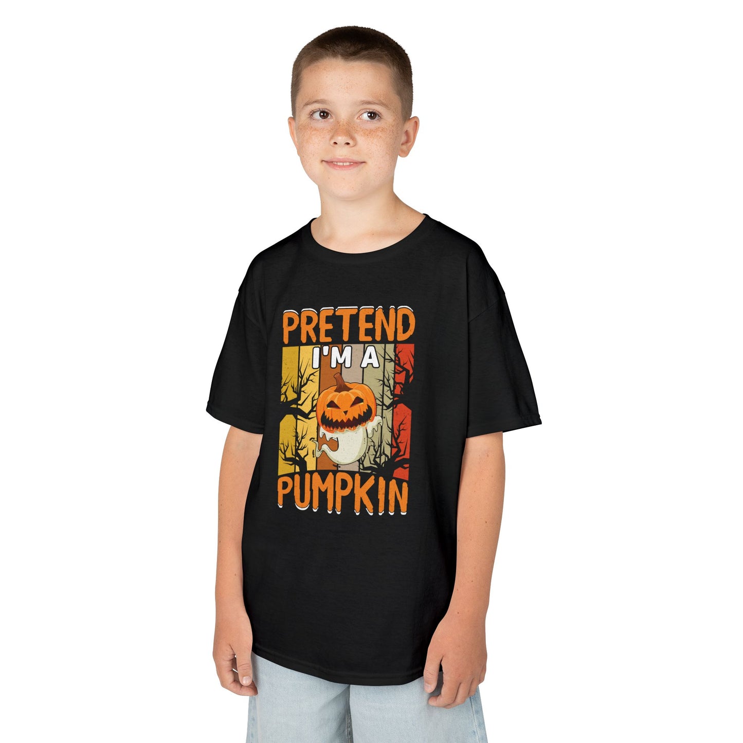 Pretend I'm A Pumpkin Kids Heavy Cotton T-Shirt