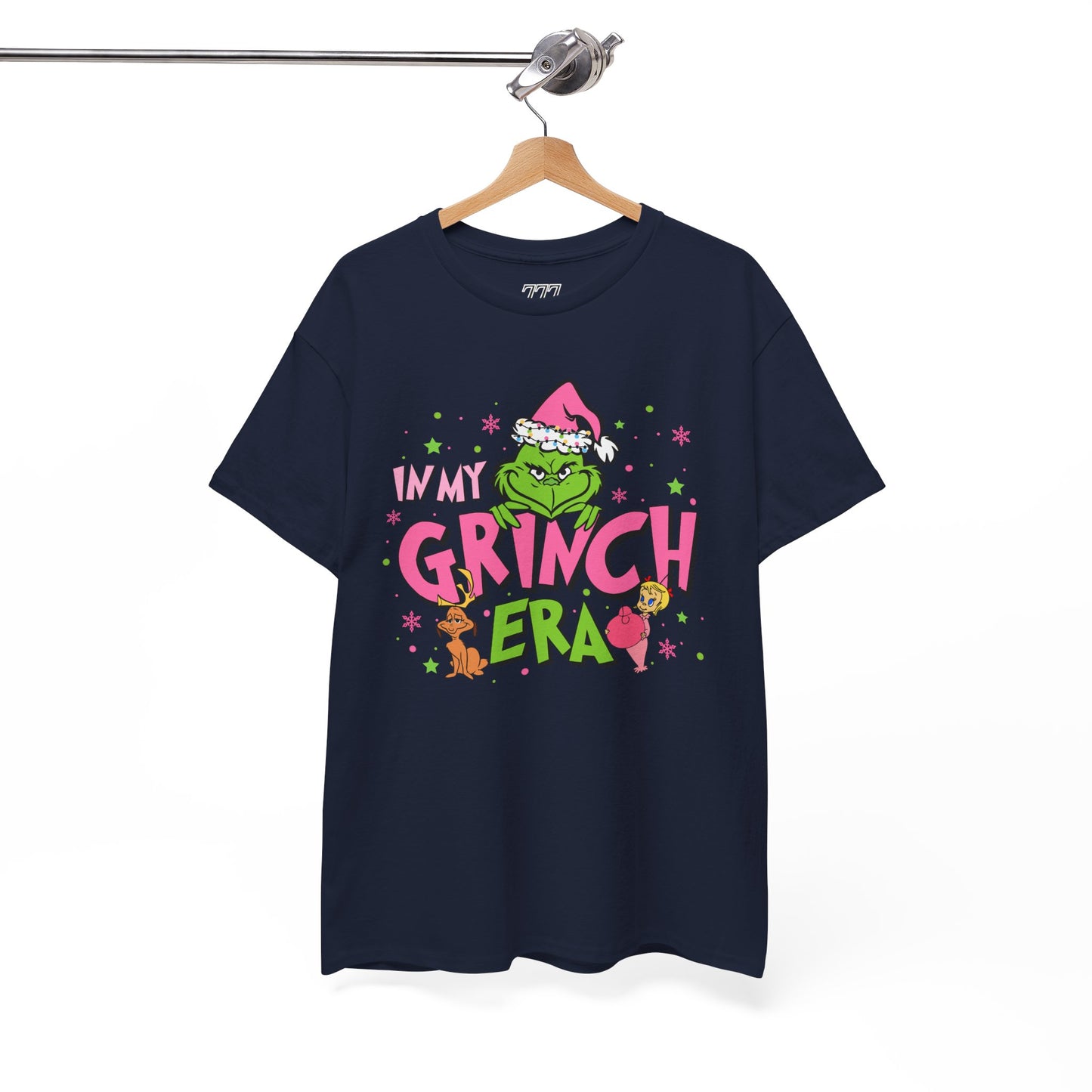 In My Grinch Era Funny Christmas Grinch-Inspired Holiday Tee – Pink Santa Festive Unisex Heavy Cotton T-Shirt