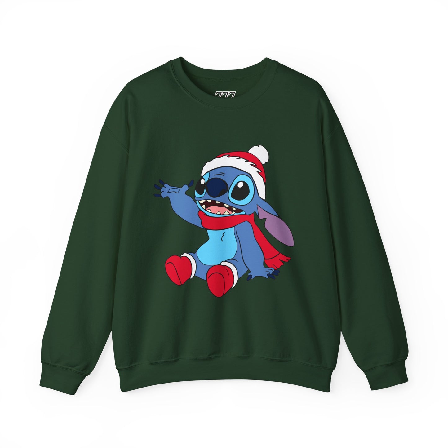 Jolly Alien Christmas Crewneck – Cute Blue Alien Holiday Sweatshirt (Unisex)