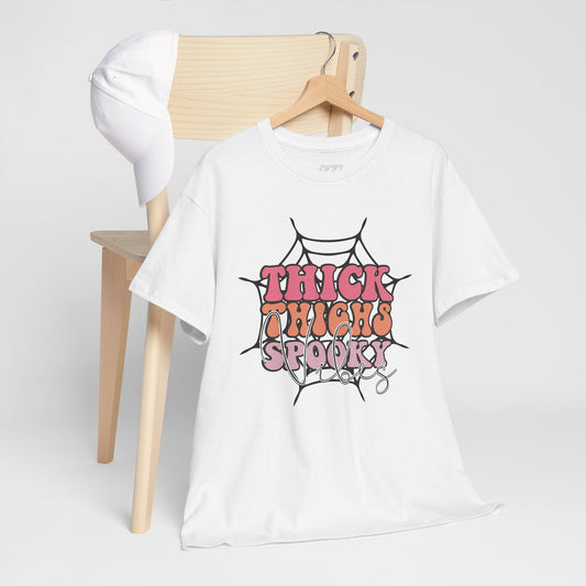 Thick Thighs Spooky Vibes Women's Heavy Cotton T-Shirt