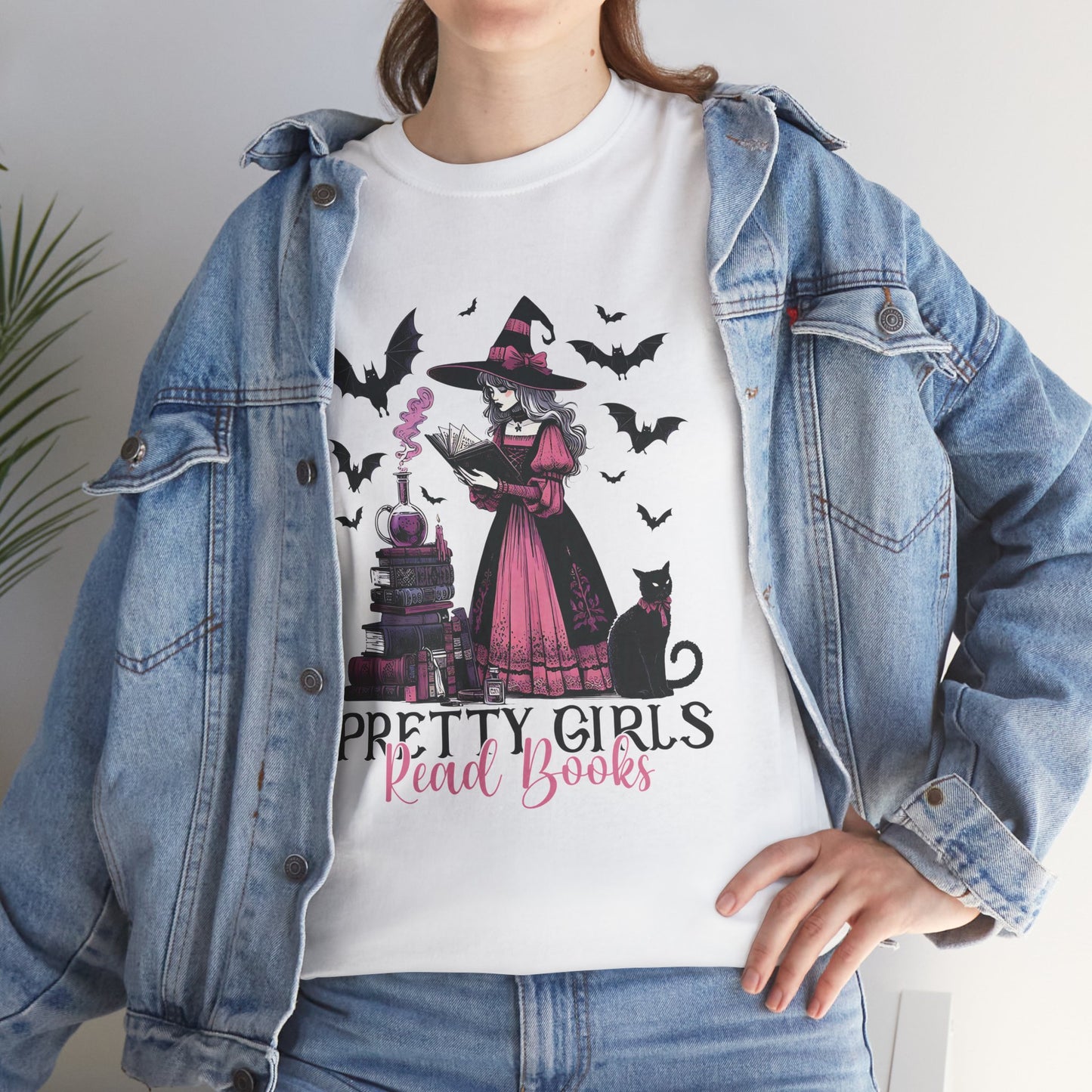 Pretty Girls Read Books Women's Heavy Cotton T-Shirt