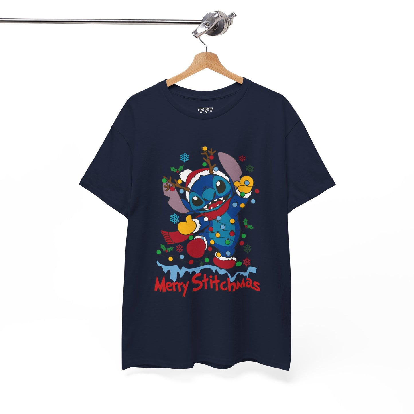 Merry Stitchmas T-Shirt – Cute Holiday Alien Unisex Heavy Cotton Tee