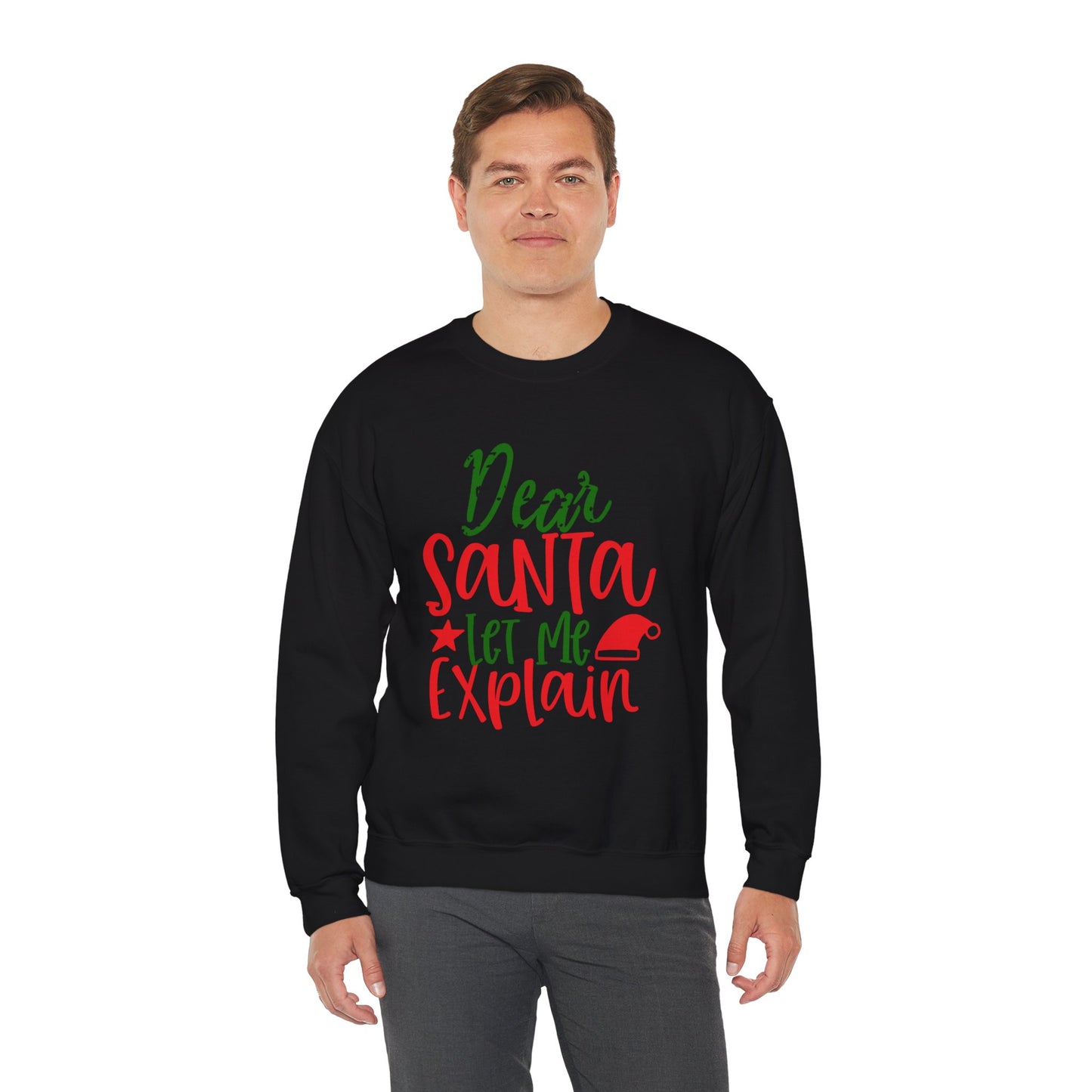 Dear Santa Let Me Explain Sweatshirt – Funny Christmas Unisex Heavy Blend Crewneck