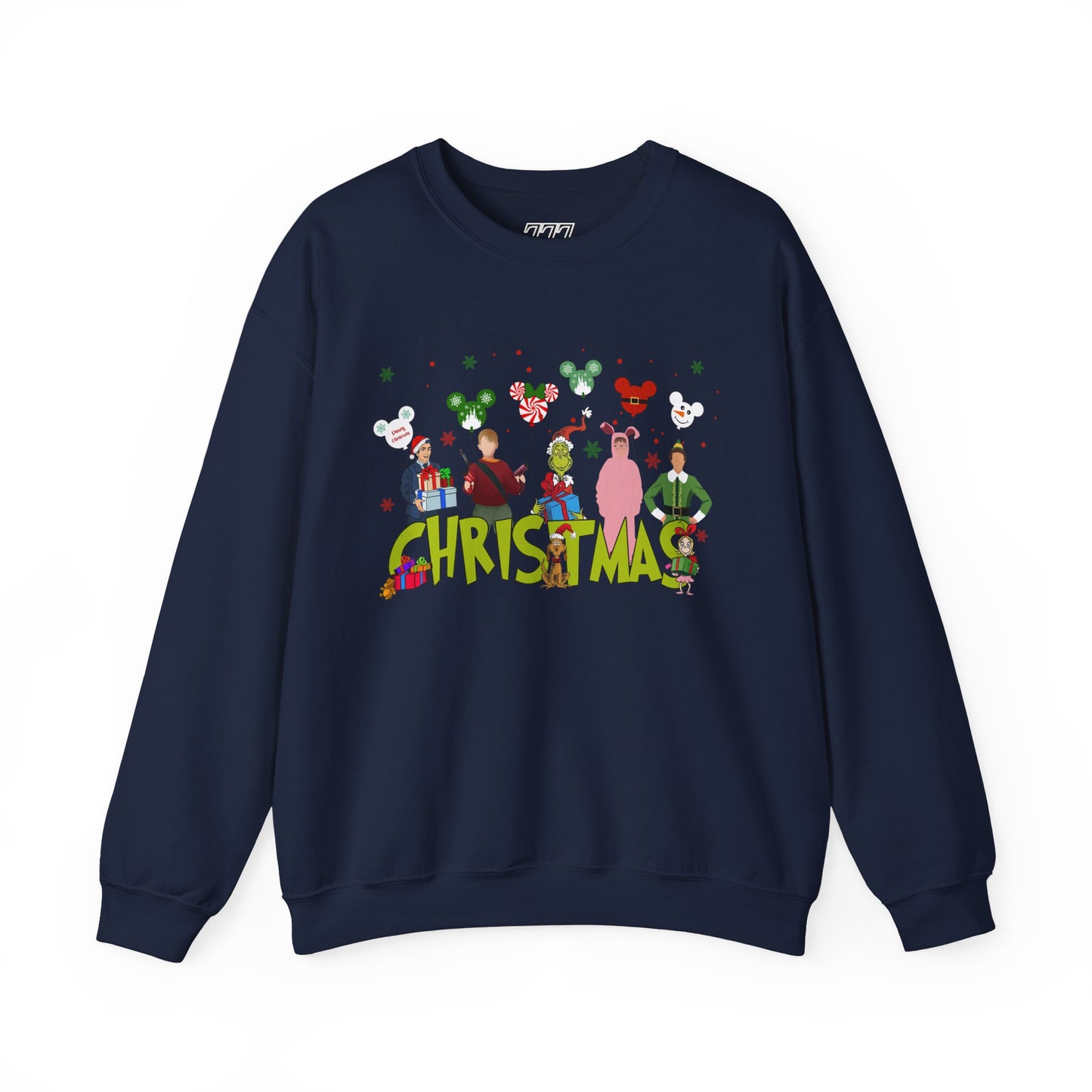 Christmas Character Squad Sweatshirt – Cute Festive Holiday Characters Unisex Heavy Blend Crewneck