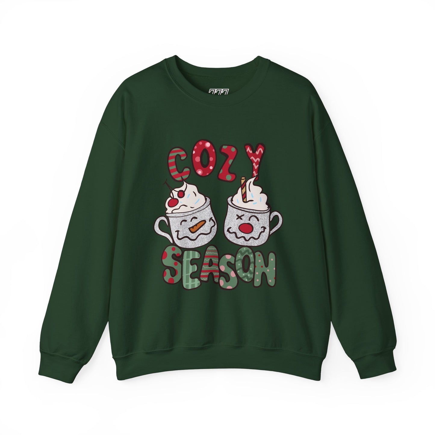 Cozy Season Christmas Unisex Heavy Blend Crewneck Sweatshirt – Cute Holiday Hot Cocoa Sweater