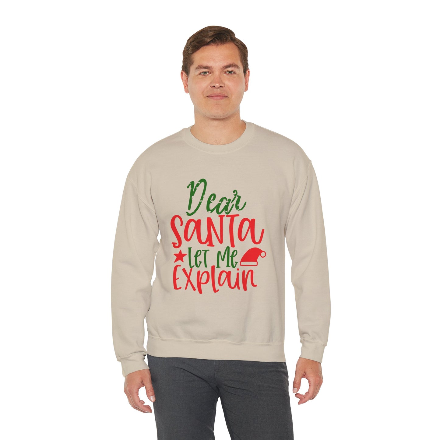 Dear Santa Let Me Explain Sweatshirt – Funny Christmas Unisex Heavy Blend Crewneck