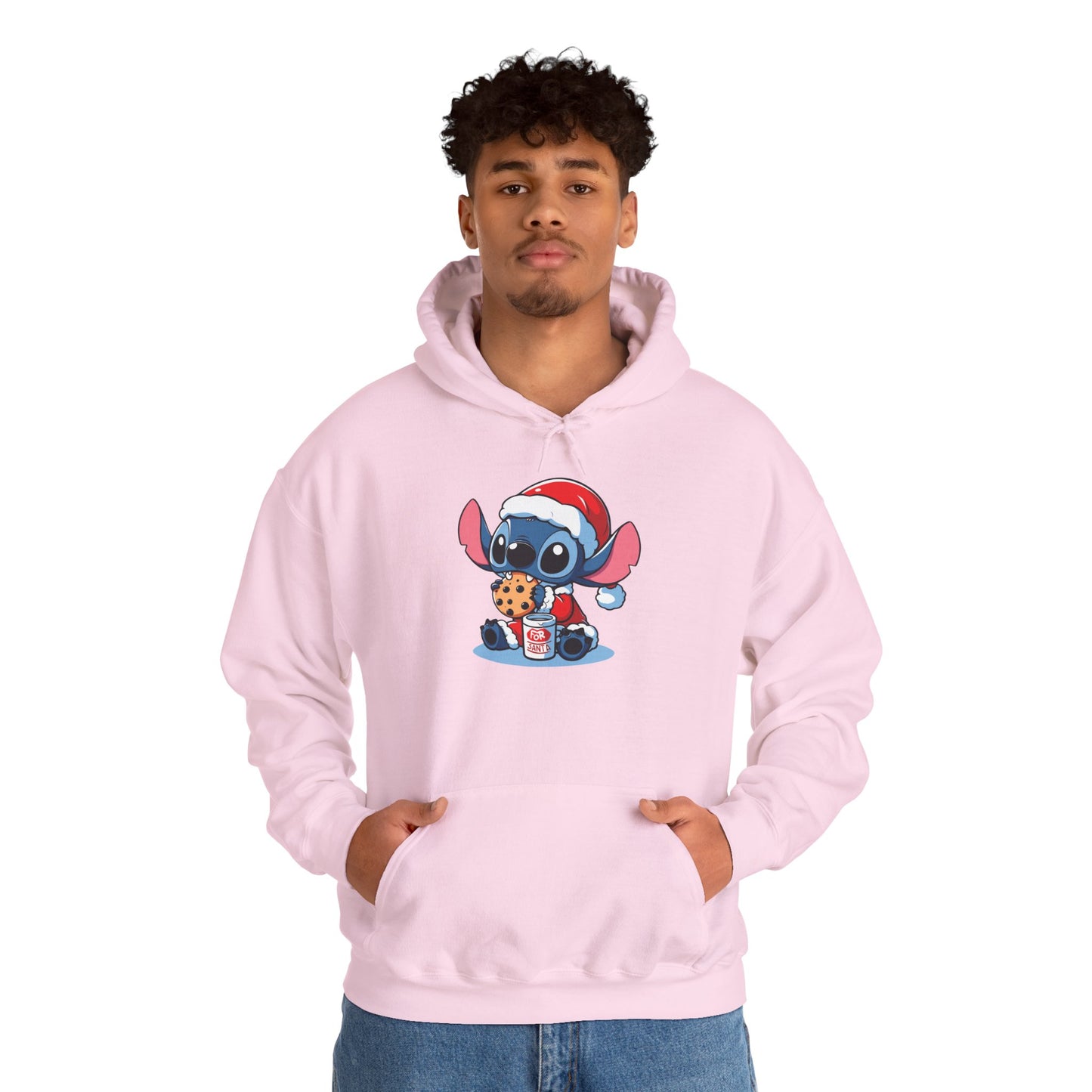 Saint Stitch Christmas Hoodie – Cute Holiday Alien Unisex Heavy Blend Sweatshirt