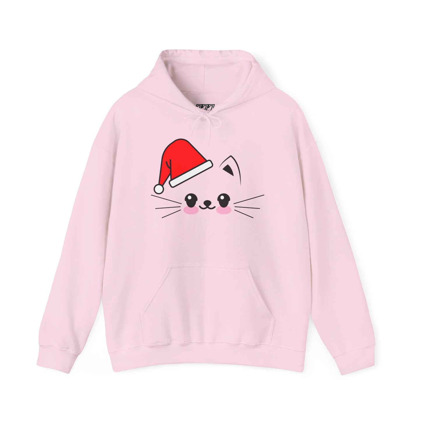 Cat Santa Christmas Hoodie – Cute Kawaii Cat Holiday Hooded Sweatshirt (Unisex)