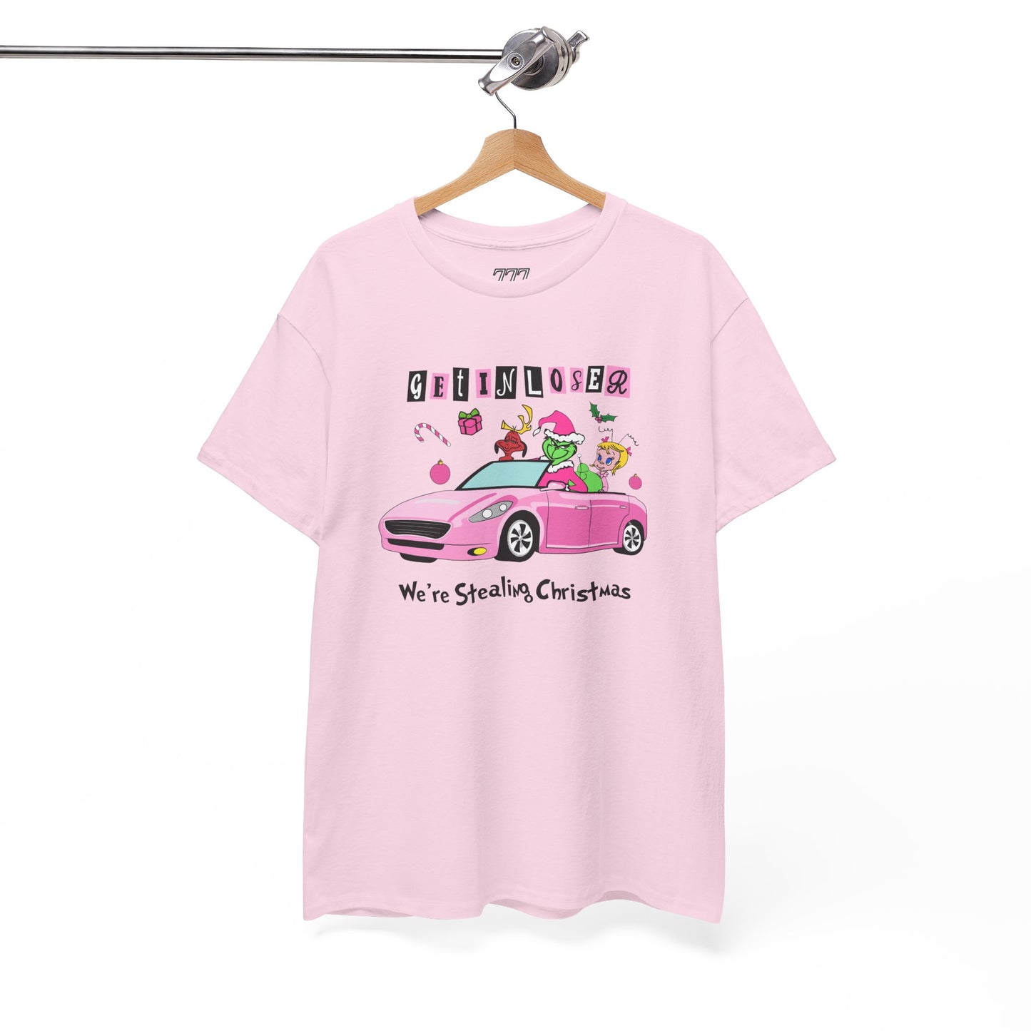 Get In Loser We’re Stealing Christmas T-Shirt – Funny Green Holiday Creature Tee (Unisex)