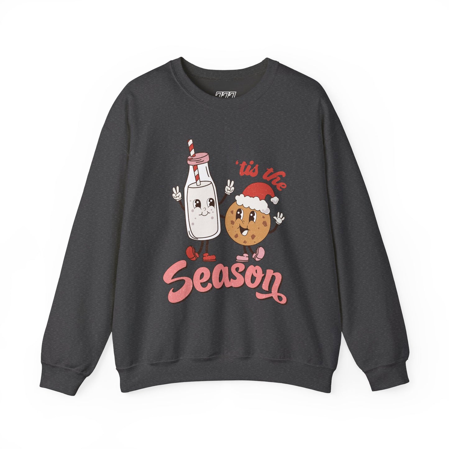 Tis The Season Milk & Cookie Christmas Unisex Heavy Blend Crewneck Sweatshirt
