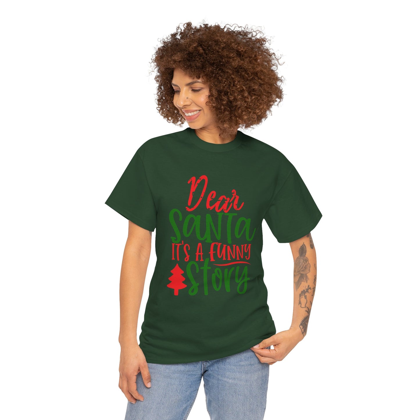 Dear Santa It’s a Long Story Christmas T-Shirt – Funny Holiday Tee (Unisex)