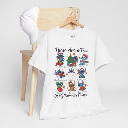 These Are a Few of My Favorite Things Christmas Characters Holiday Tee – Cute Festive Unisex Heavy Cotton T-Shirt