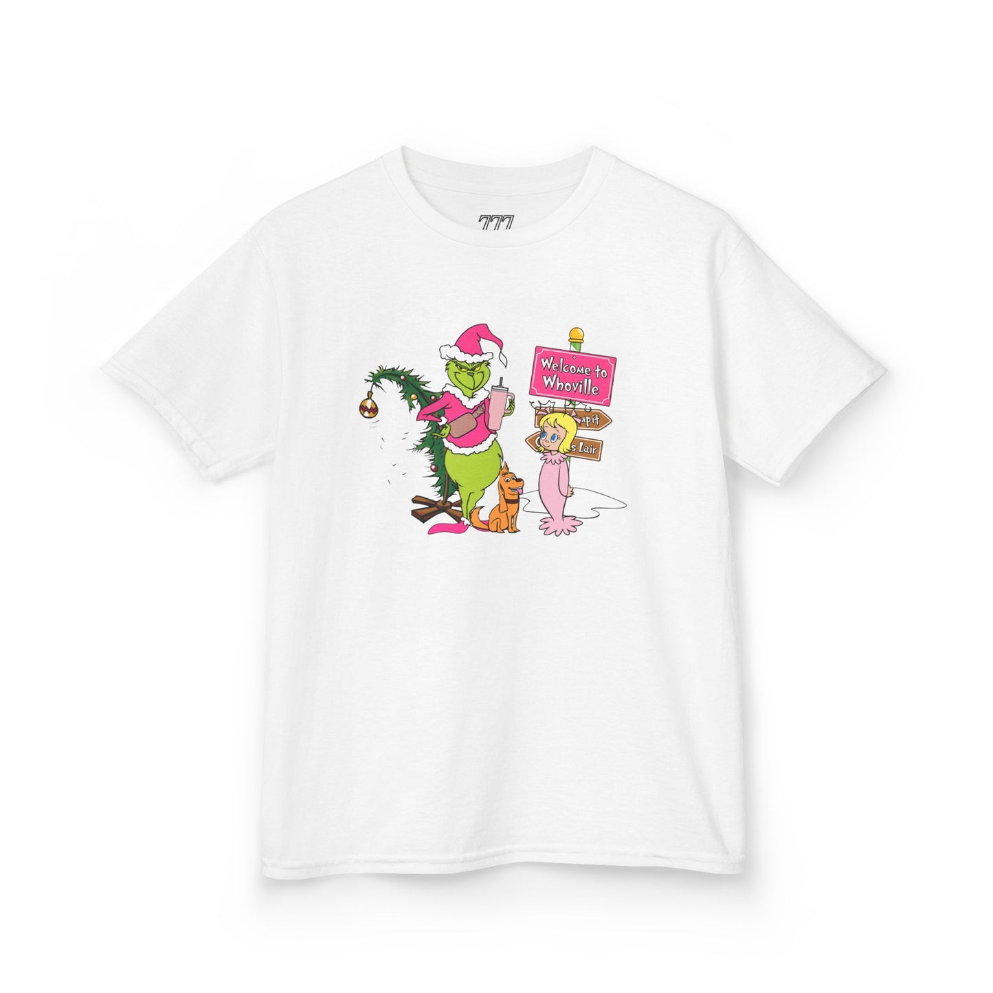 Welcome to Merryville Kids Christmas T-Shirt – Cute Green Holiday Creature Tee
