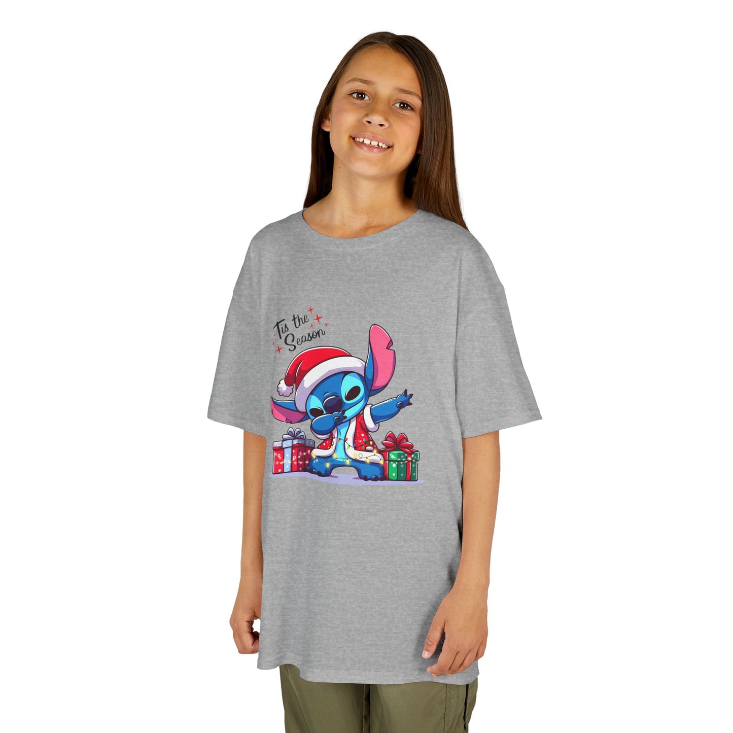Tis the Season Blue Alien Christmas Kids T-Shirt – Cute Holiday Cartoon Tee