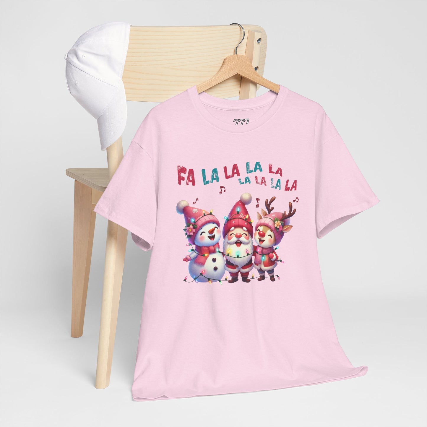 Festive Caroling Trio Unisex T-Shirt – Cute Santa, Snowman & Reindeer Holiday Shirttton T-Shirt