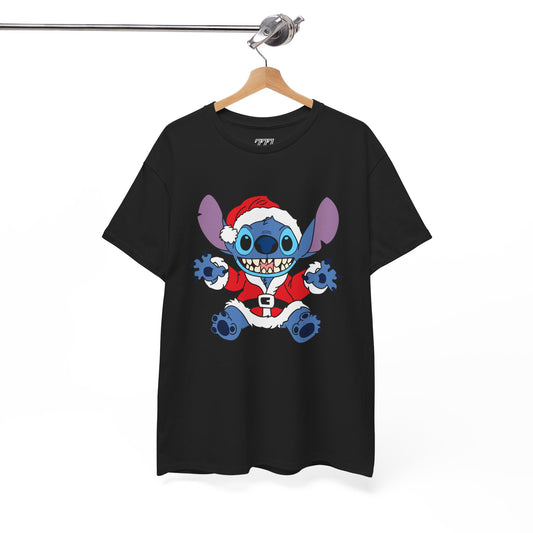 Alien Santa Christmas T-Shirt – Cute Blue Alien Holiday Graphic Tee (Unisex)