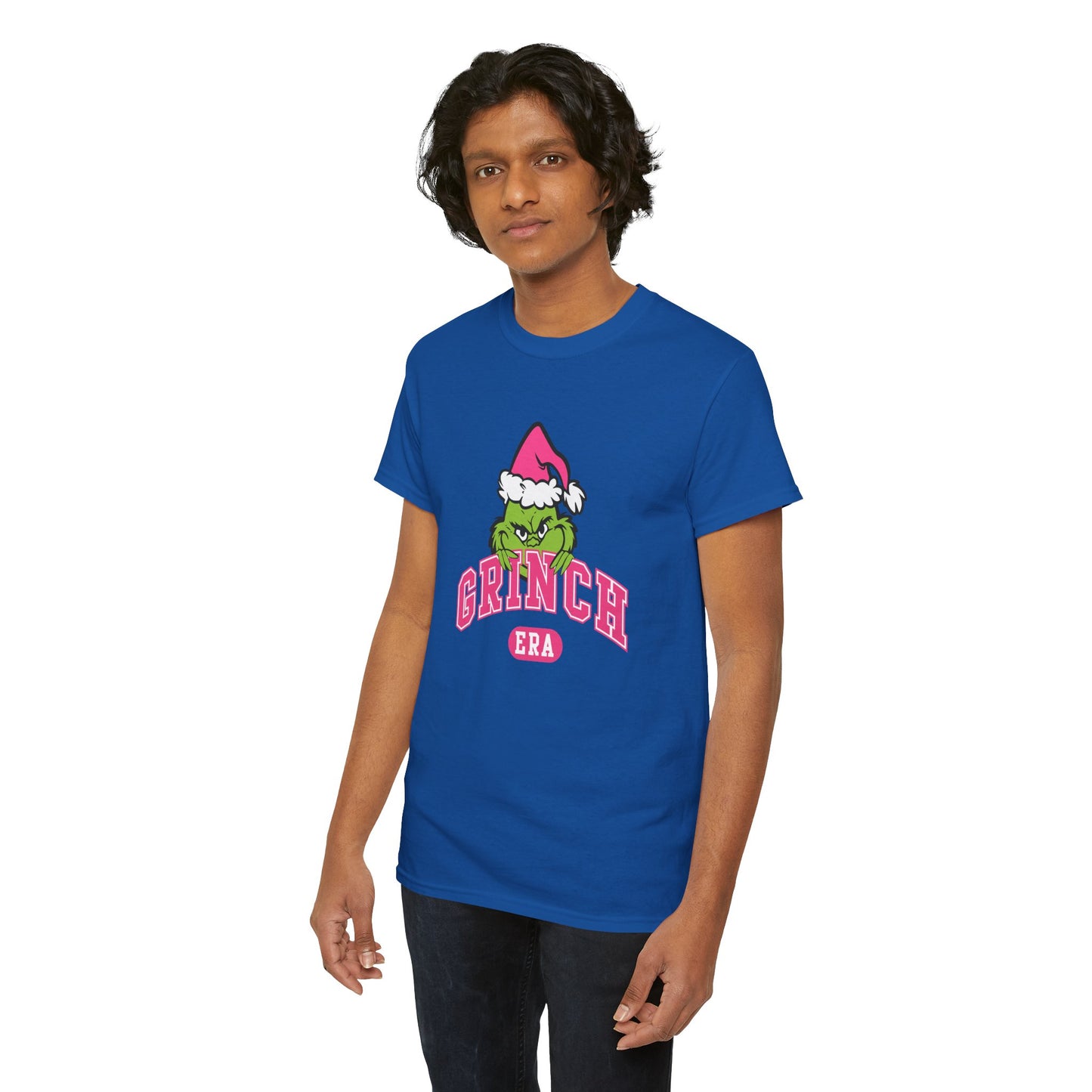 Grinch Era Christmas T-Shirt – Cute Pink Santa Grinch Graphic Tee (Unisex)