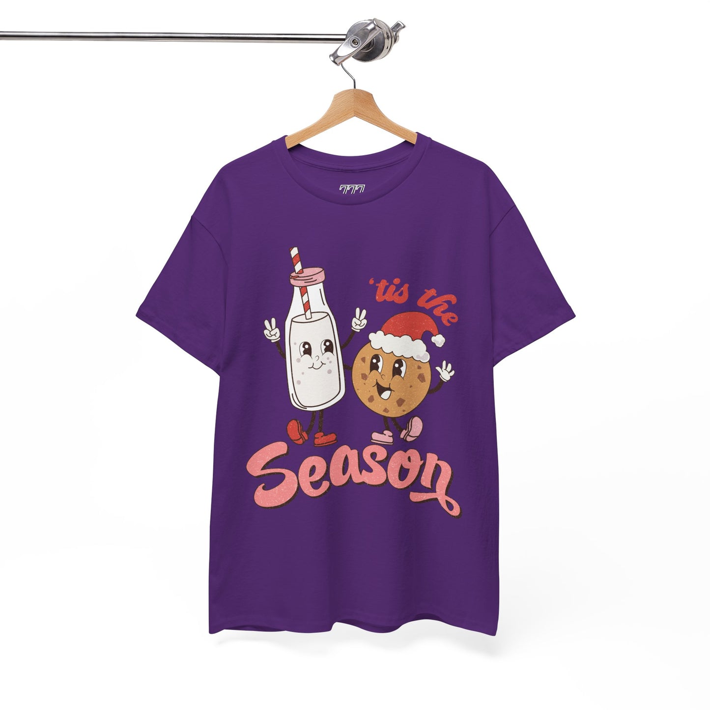 Tis The Season Milk & Cookie Christmas Unisex Heavy Cotton T-Shirt