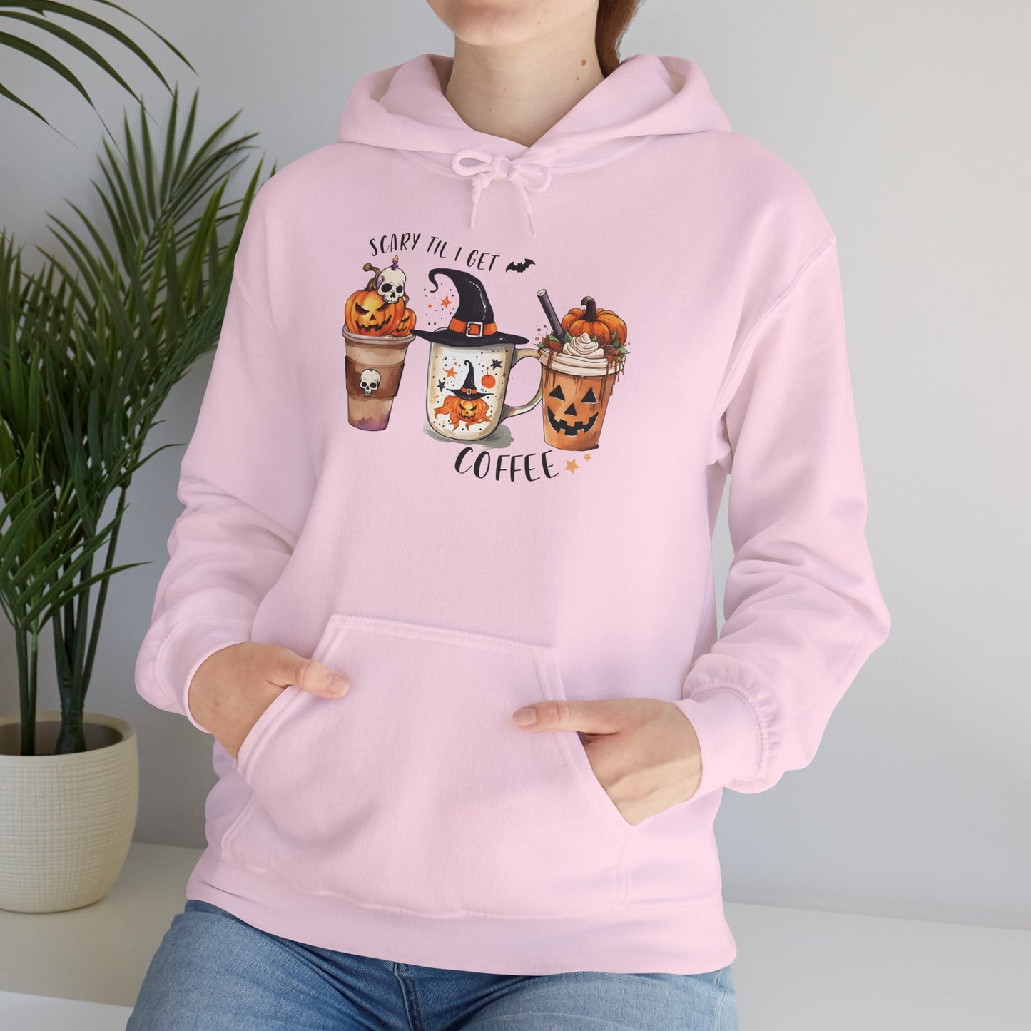 Scary Till I Get My Coffee II Unisex Heavy Blend Hoodie