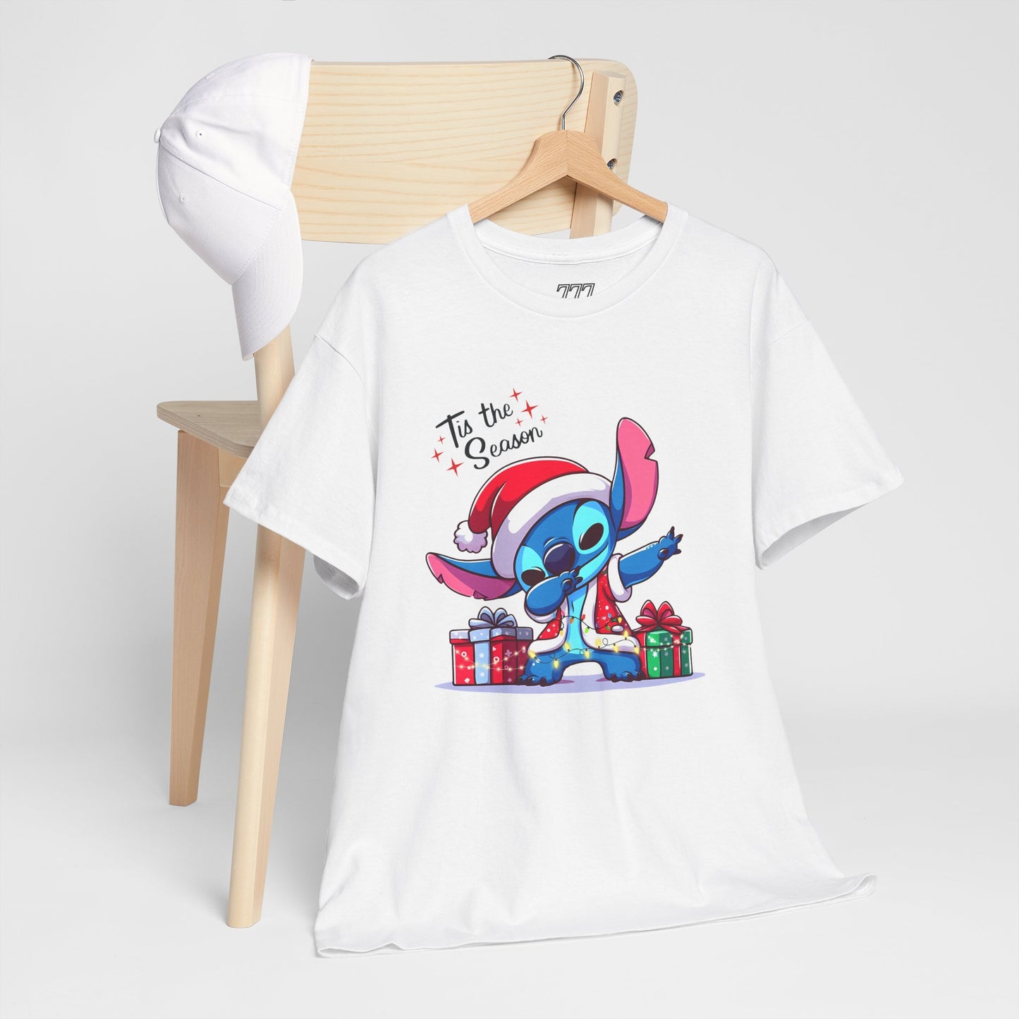 Tis the Season Blue Alien Christmas T-Shirt – Cute Holiday Unisex Heavy Cotton Tee