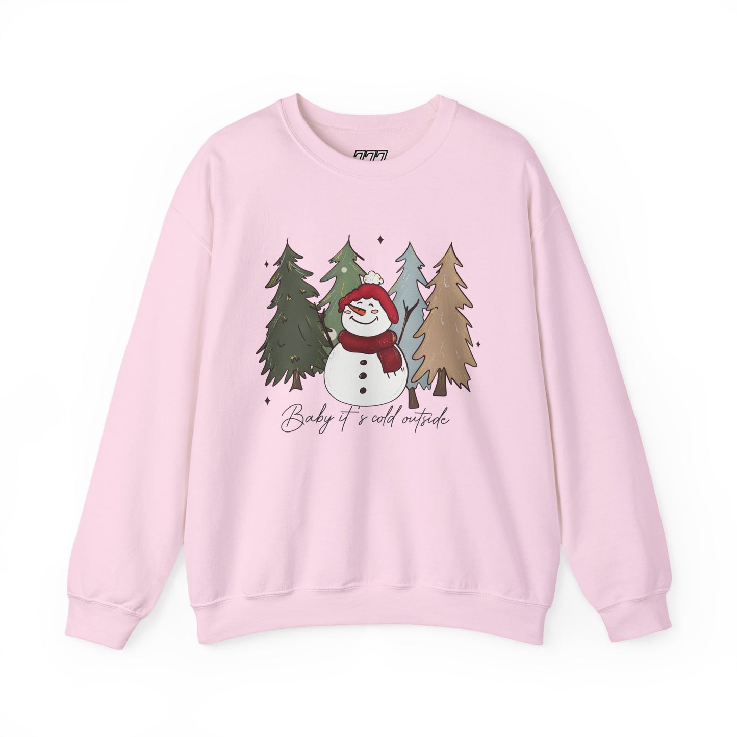 Baby It’s Cold Outside Snowman Christmas Sweatshirt – Cozy Winter Aesthetic Holiday Unisex Heavy Blend Crewneck