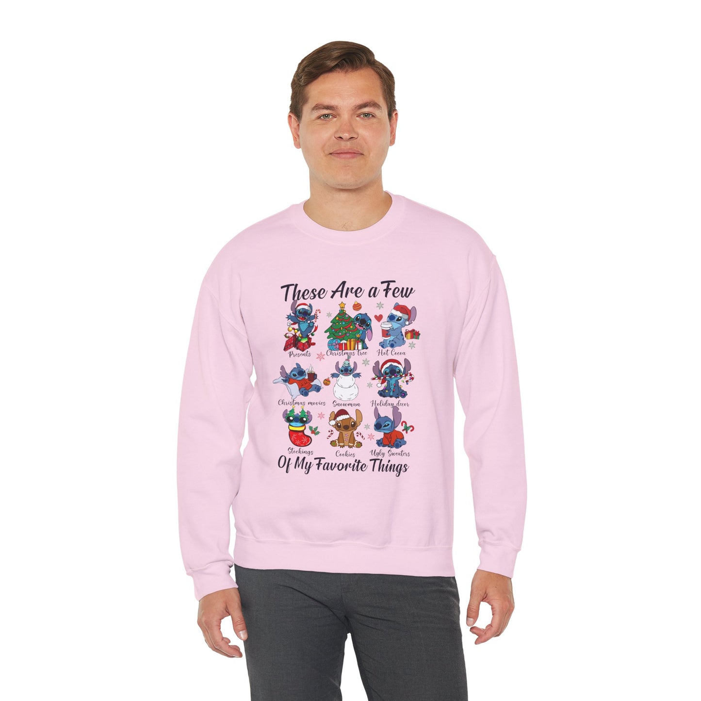 These Are a Few of My Favorite Things Christmas Characters Holiday Sweatshirt – Cute Festive Unisex Heavy Blend Crewneck