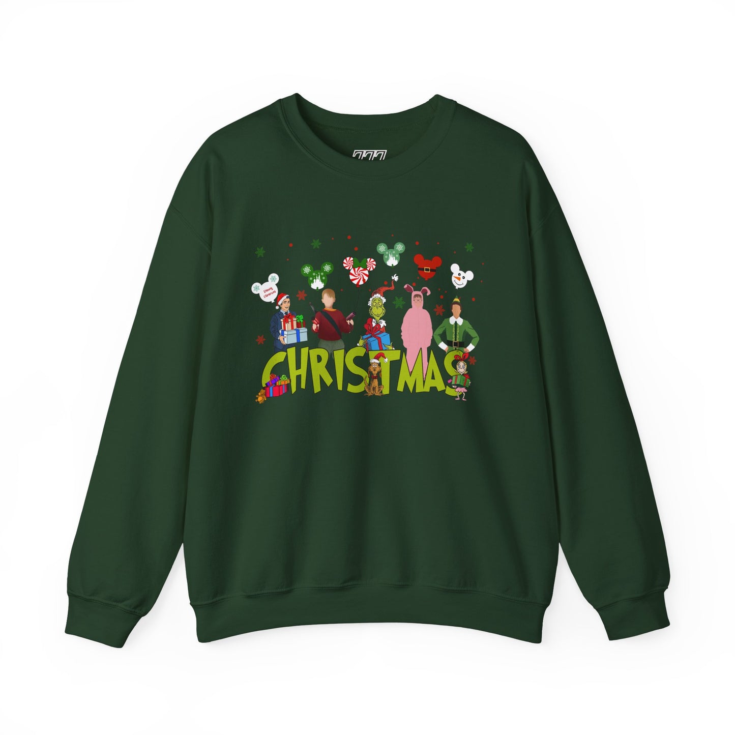 Christmas Character Squad Sweatshirt – Cute Festive Holiday Characters Unisex Heavy Blend Crewneck
