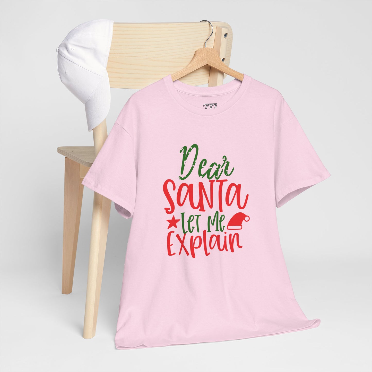 Dear Santa Let Me Explain T-Shirt – Funny Christmas Unisex Heavy Cotton Tee