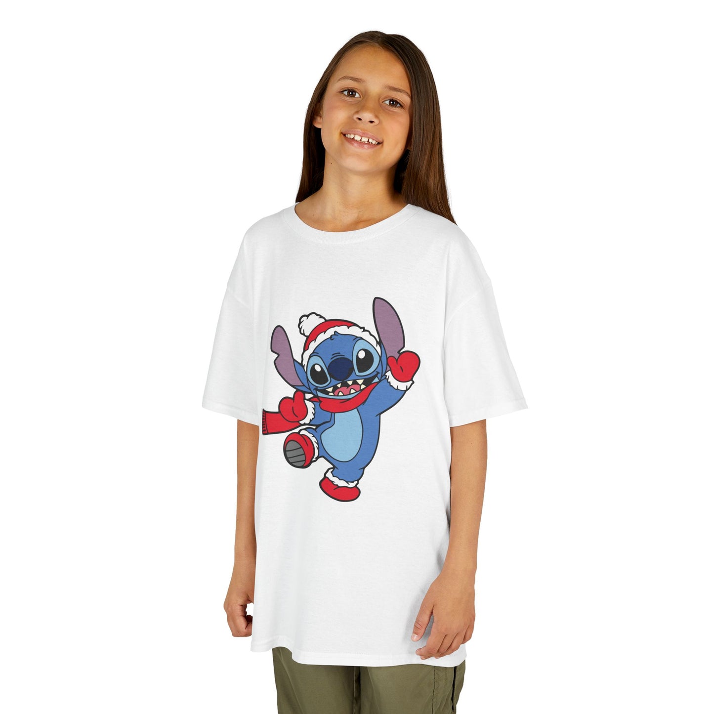 Festive Alien Kids Christmas T-Shirt – Cute Blue Alien Holiday Tee for Kids
