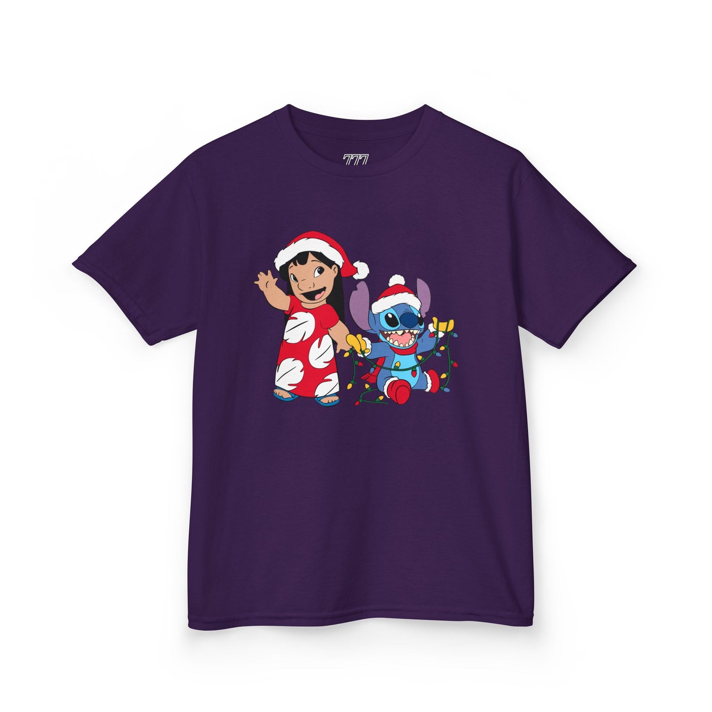 Island Holiday Duo Kids Christmas T-Shirt – Festive Blue Alien & Girl Holiday Tee