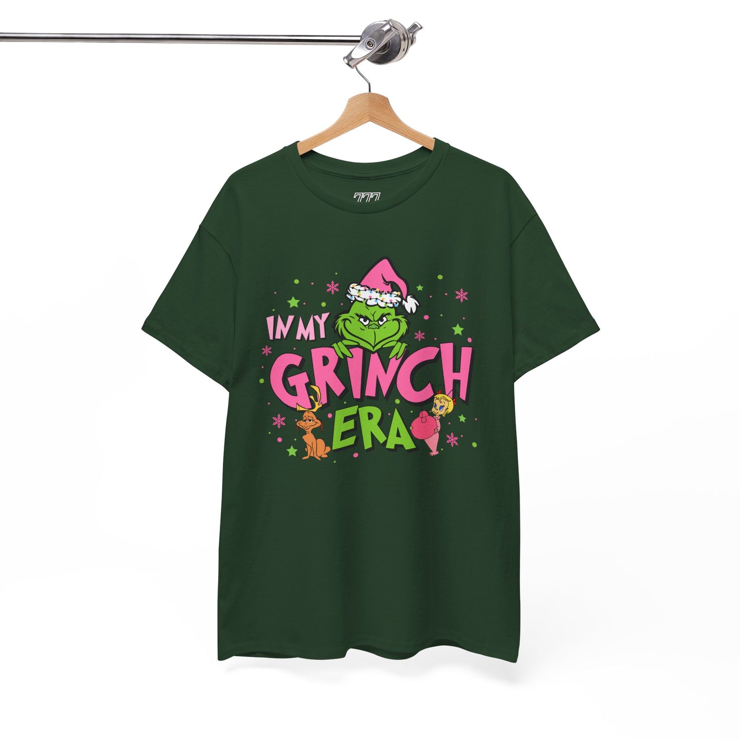 In My Grinch Era Funny Christmas Grinch-Inspired Holiday Tee – Pink Santa Festive Unisex Heavy Cotton T-Shirt