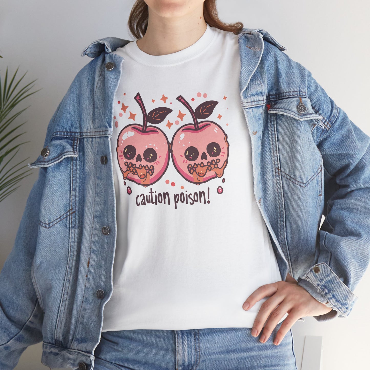 Caution Poison Unisex Heavy Cotton T-Shirt