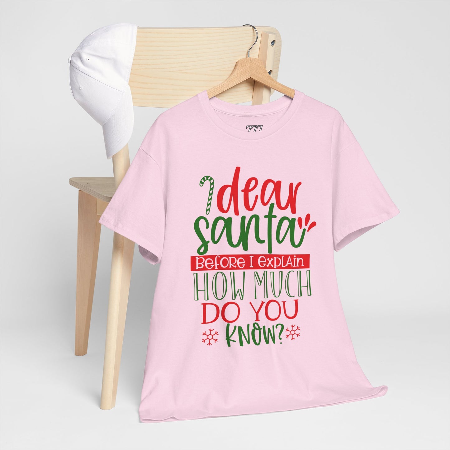 Dear Santa, Before I Explain How Much Do You Know? Unisex Heavy Cotton T-Shirt