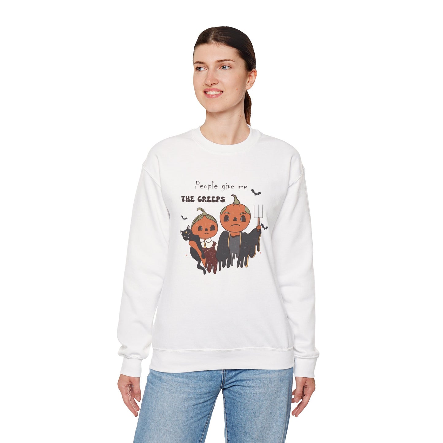 People Give Me The Creeps Unisex Heavy Blend Crewneck Sweatshirt