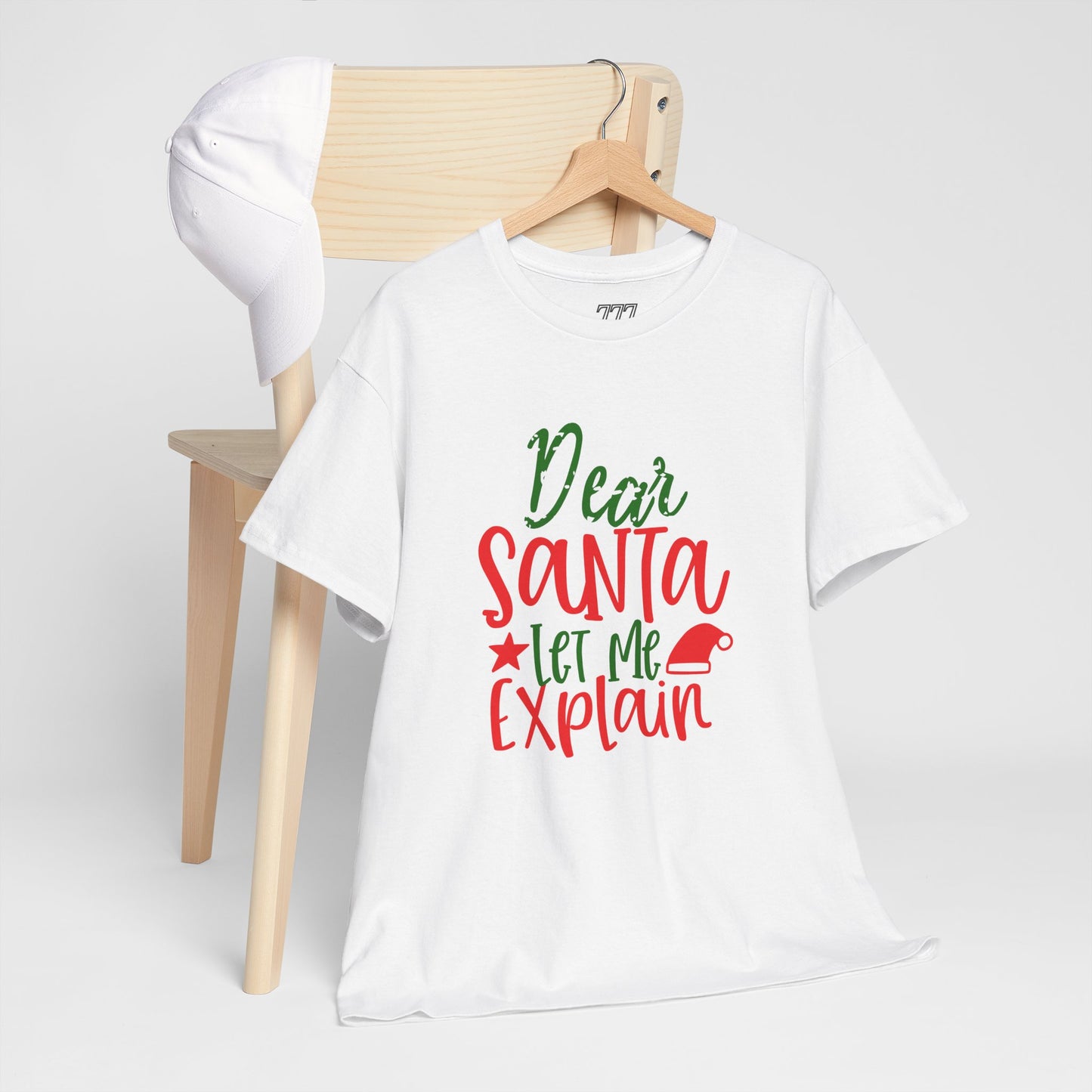 Dear Santa Let Me Explain T-Shirt – Funny Christmas Unisex Heavy Cotton Tee