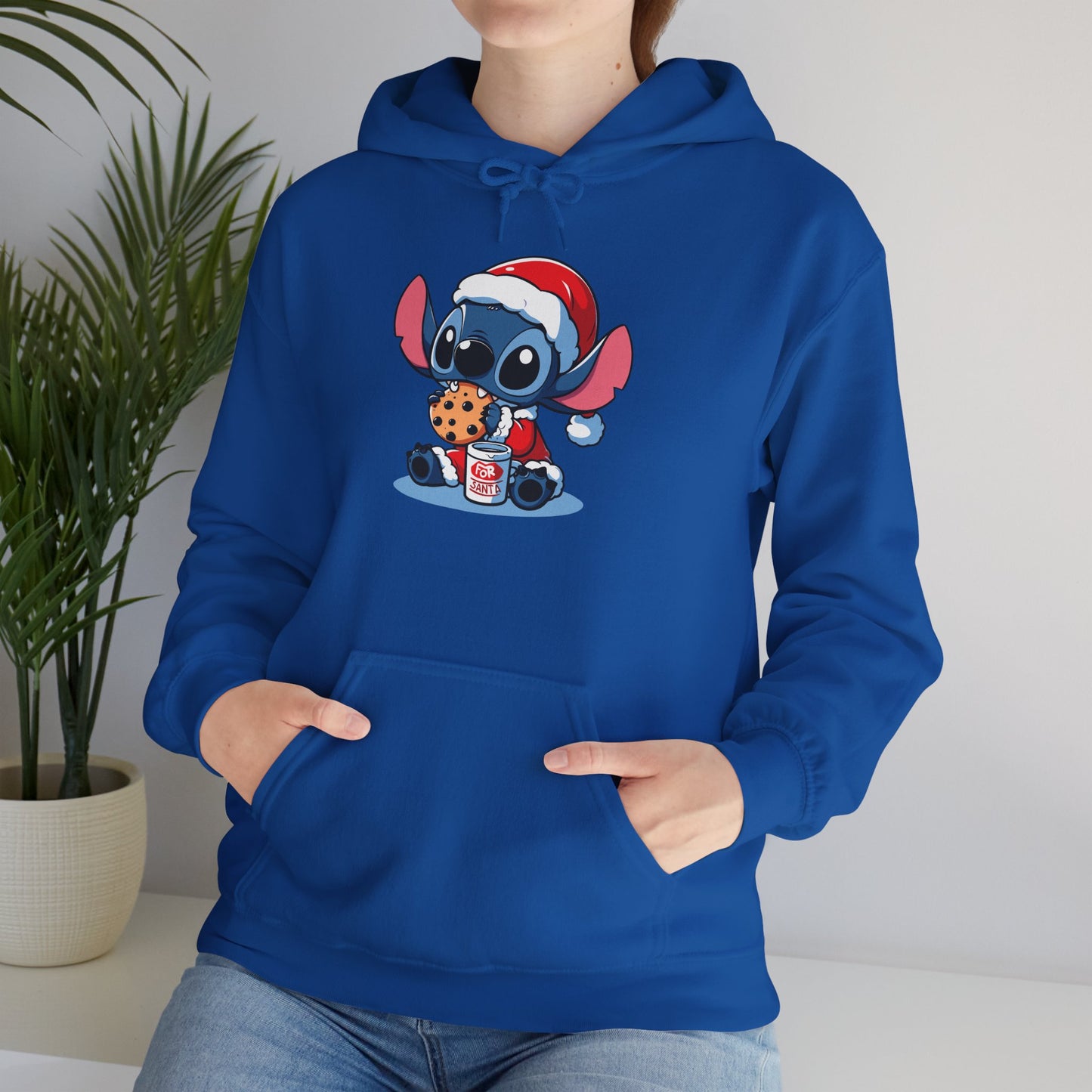 Saint Stitch Christmas Hoodie – Cute Holiday Alien Unisex Heavy Blend Sweatshirt