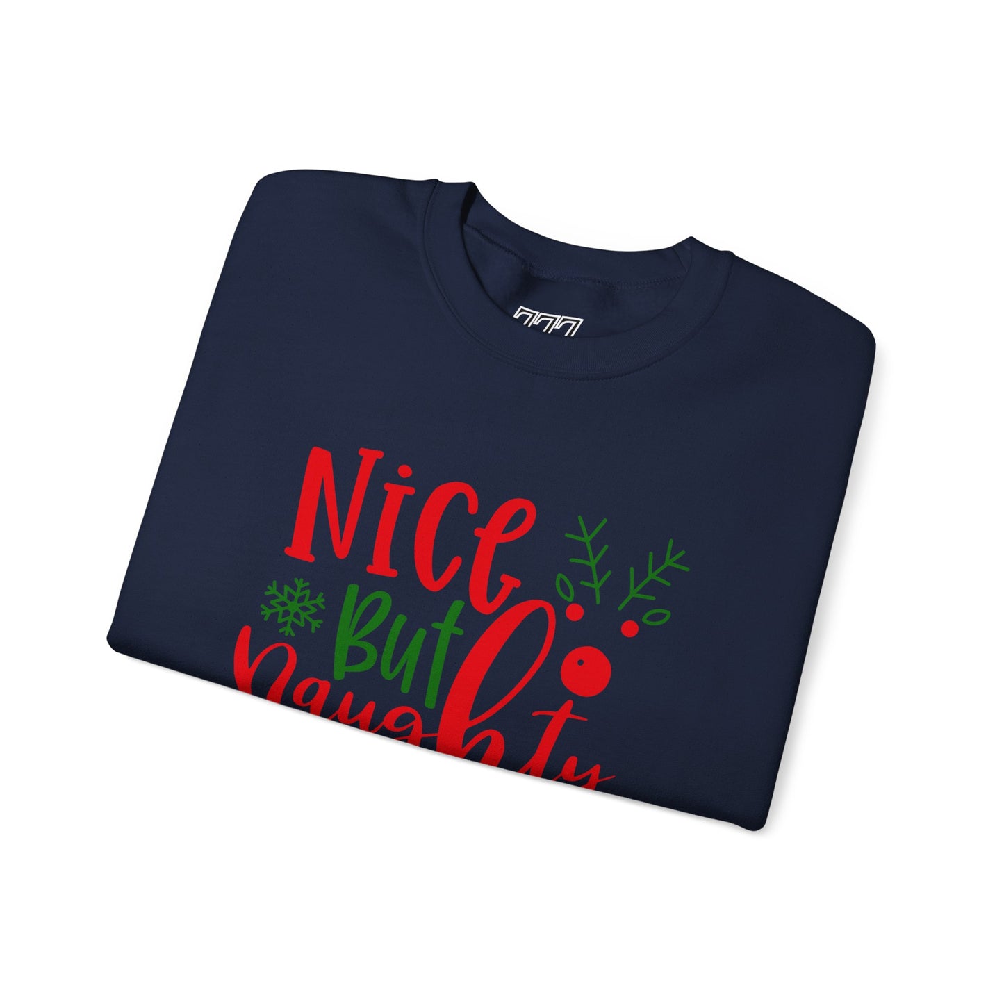 Nice But Naughty Sweatshirt – Cute & Sassy Christmas Unisex Heavy Blend Crewneck