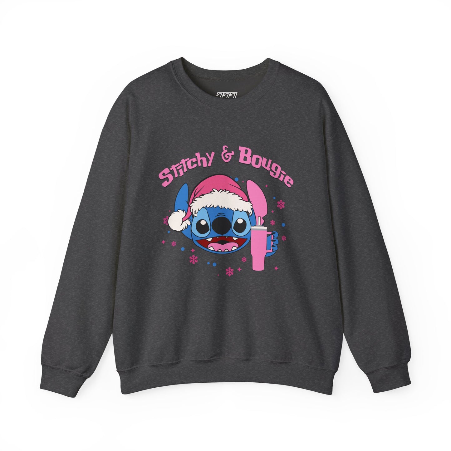 Stitchy & Bougie Christmas Sweatshirt – Cute Holiday Alien Women’s Heavy Blend Crewneck