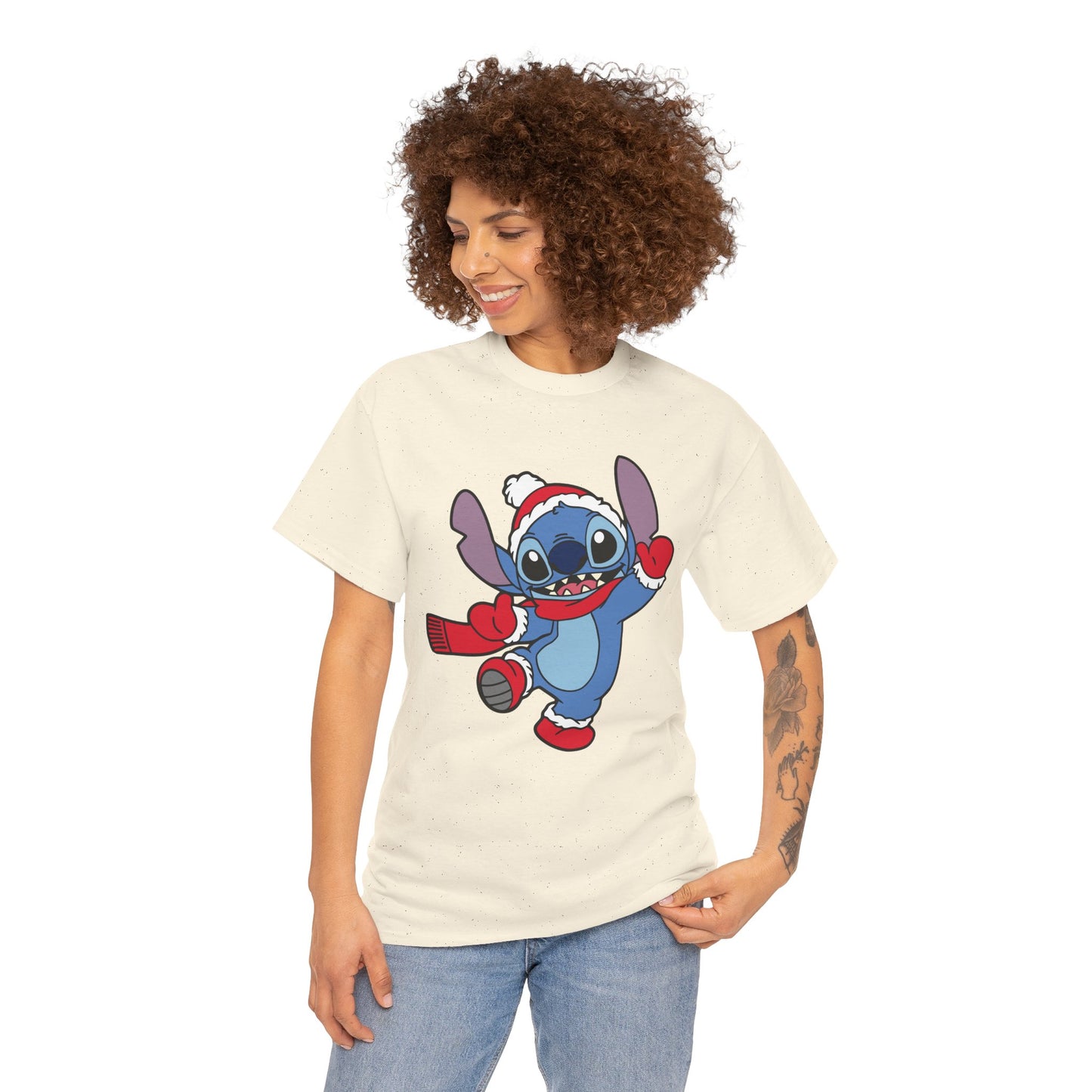 Festive Alien Christmas T-Shirt – Cute Blue Alien Holiday Graphic Tee (Unisex)