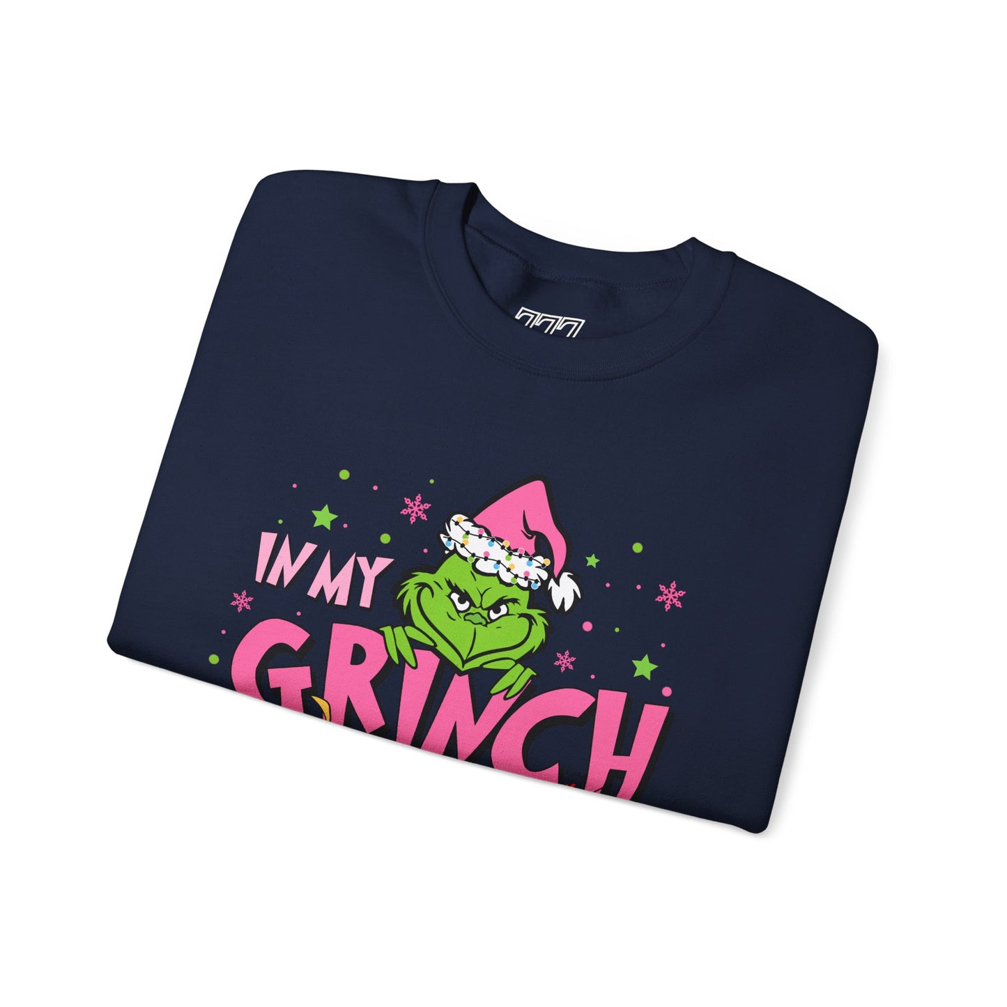In My Grinch Era Funny Christmas Grinch-Inspired Holiday Sweatshirt – Pink Santa Festive Unisex Heavy Blend Crewneck