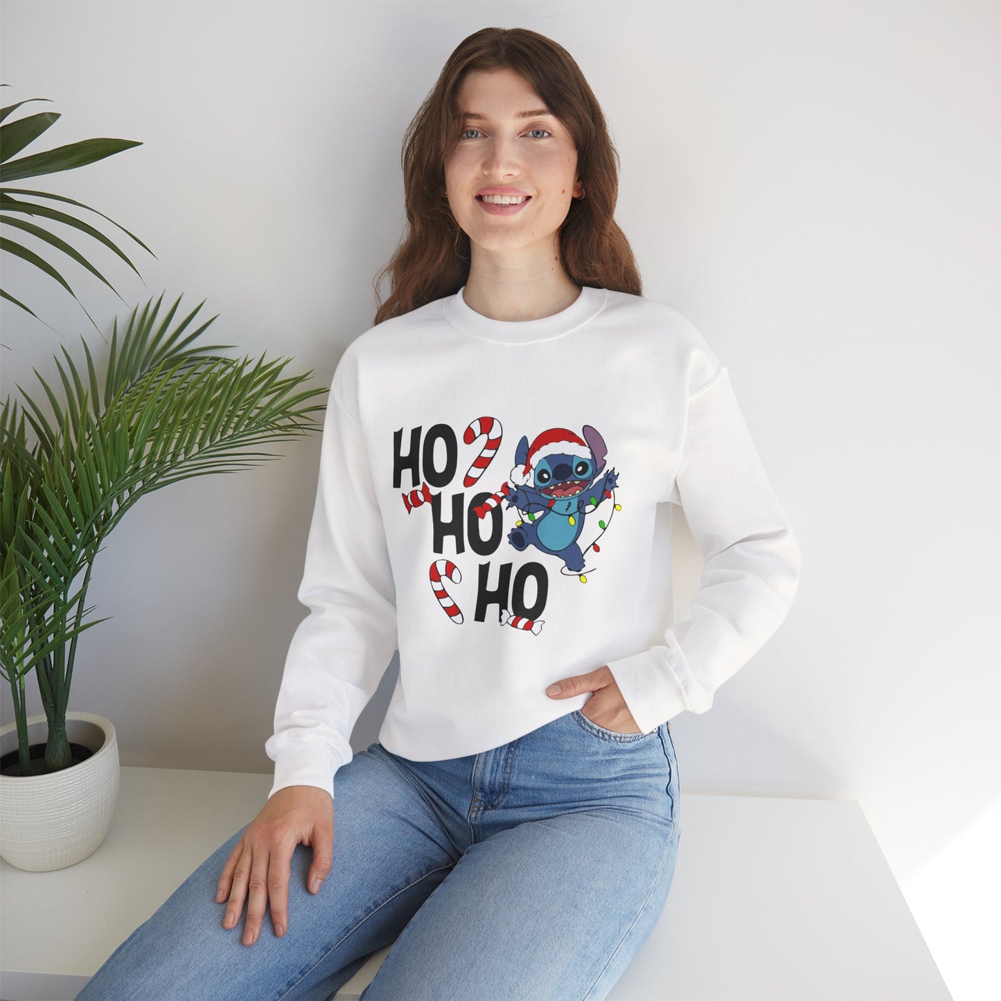 Ho Ho Ho Christmas Alien Sweatshirt – Unisex Heavy Blend Holiday Crewneck