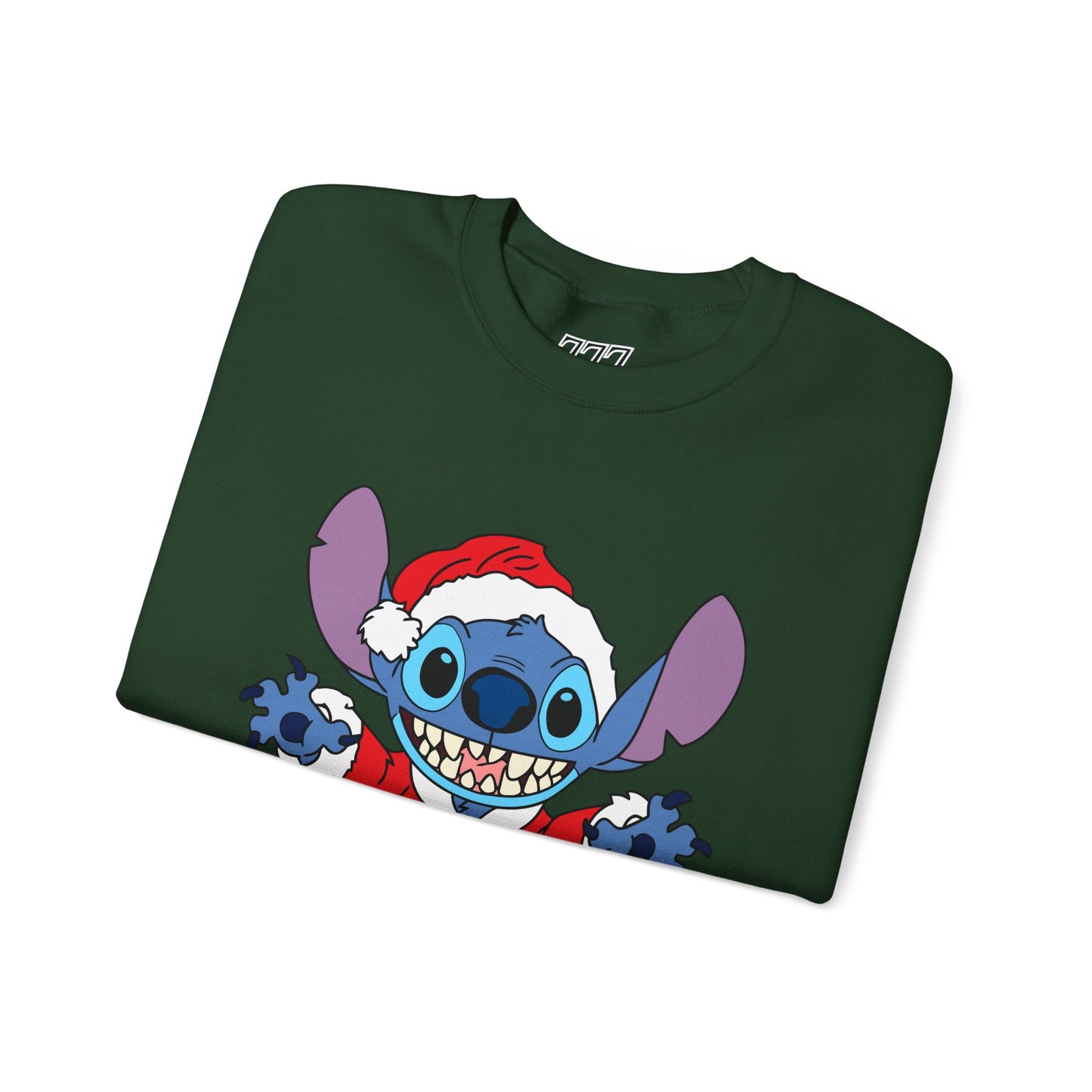 Alien Santa Christmas Crewneck – Cozy Blue Alien Holiday Sweatshirt (Unisex)