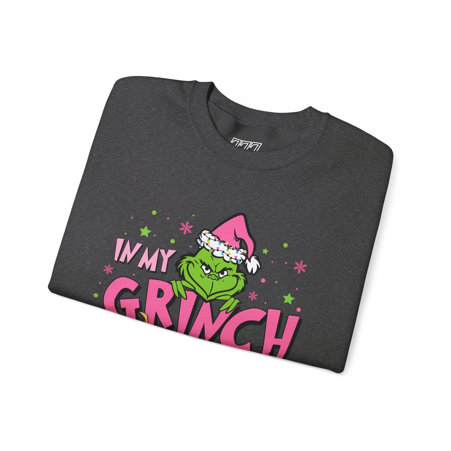 In My Grinch Era Funny Christmas Grinch-Inspired Holiday Sweatshirt – Pink Santa Festive Unisex Heavy Blend Crewneck