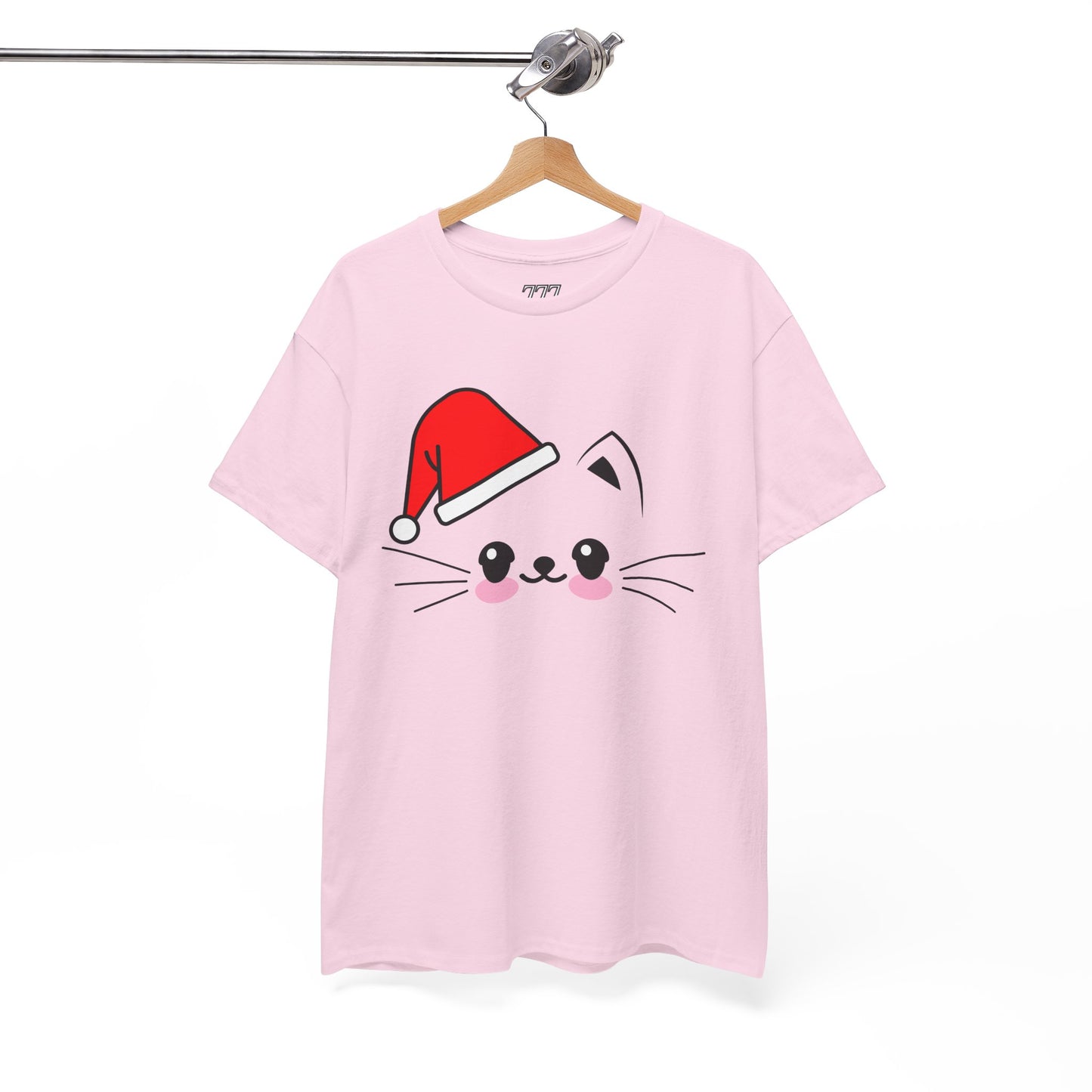 Cat Santa Christmas T-Shirt – Cute Kawaii Cat Holiday Tee (Unisex)
