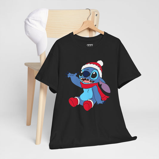 Jolly Alien Christmas T-Shirt – Cute Blue Alien Holiday Graphic Tee (Unisex)