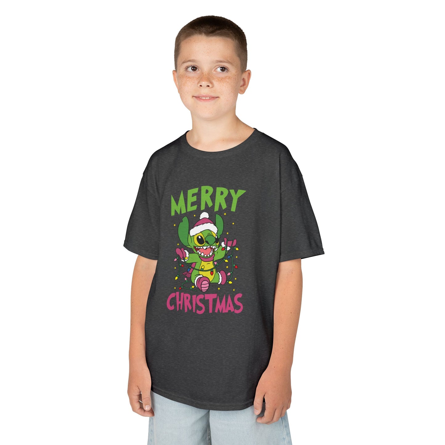 Stinch Merry Christmas Kids T-Shirt – Funny Holiday Alien Heavy Cotton Tee