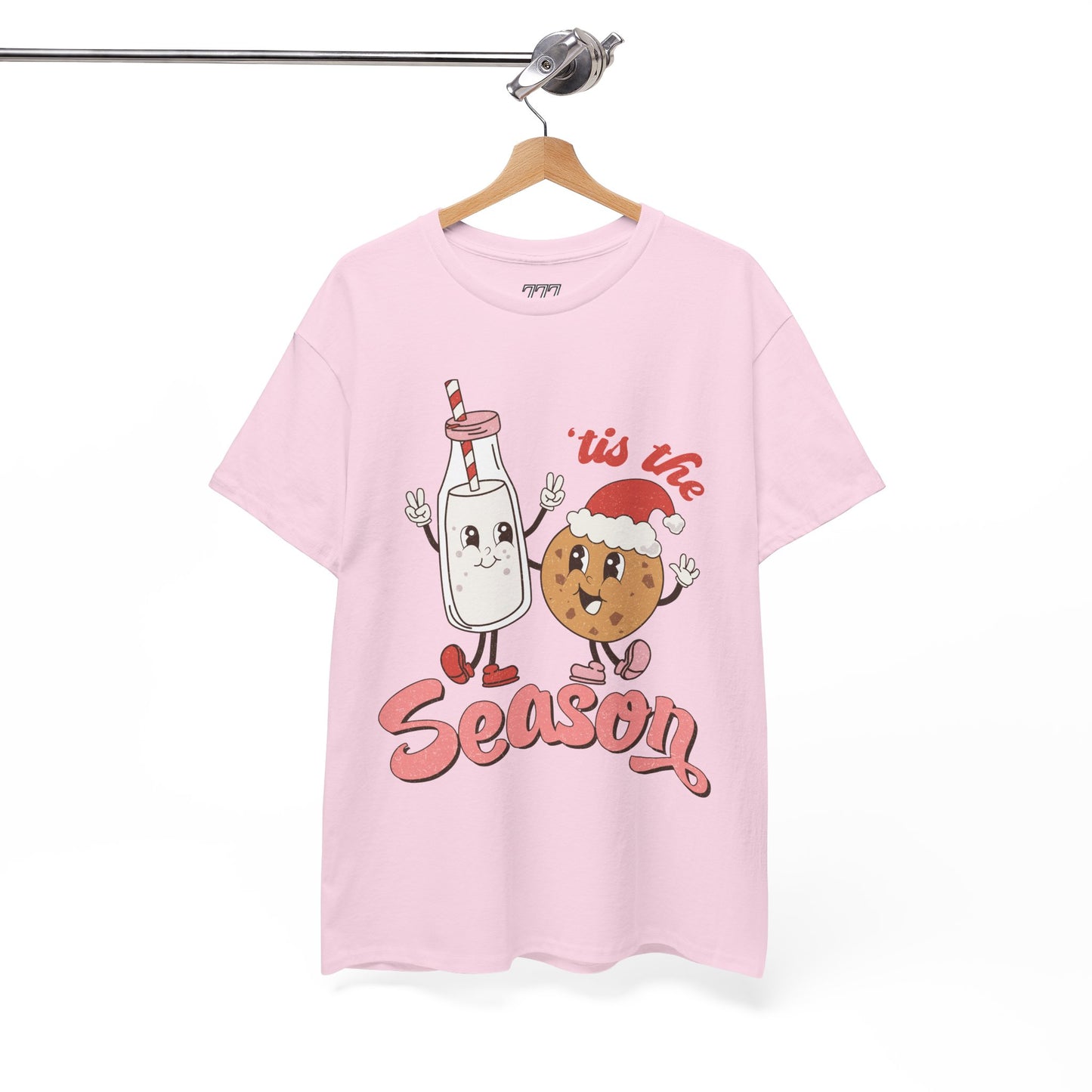 Tis The Season Milk & Cookie Christmas Unisex Heavy Cotton T-Shirt