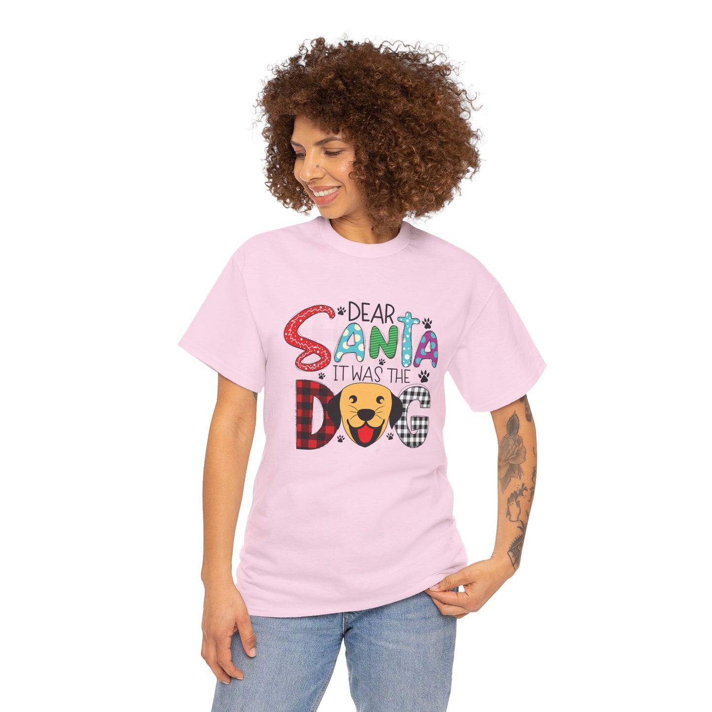 Dear Santa It Was The Dog Christmas T-Shirt – Funny Holiday Dog Lover Tee (Unisex)