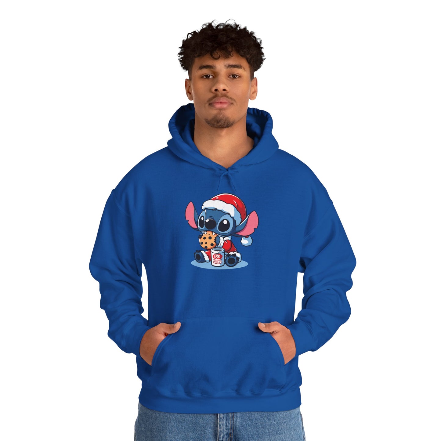 Saint Stitch Christmas Hoodie – Cute Holiday Alien Unisex Heavy Blend Sweatshirt